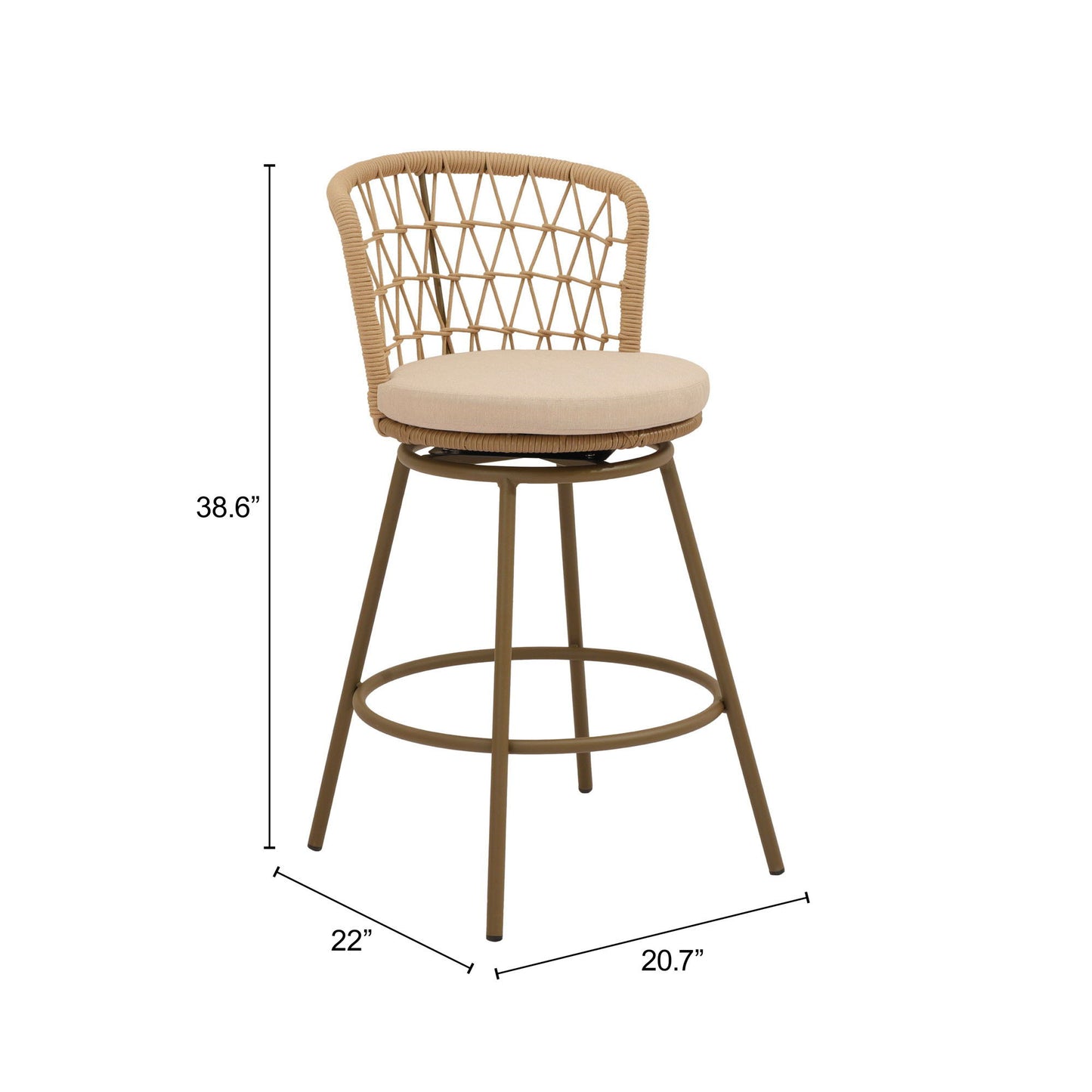 Islamorada - Swivel Barstool - Brown