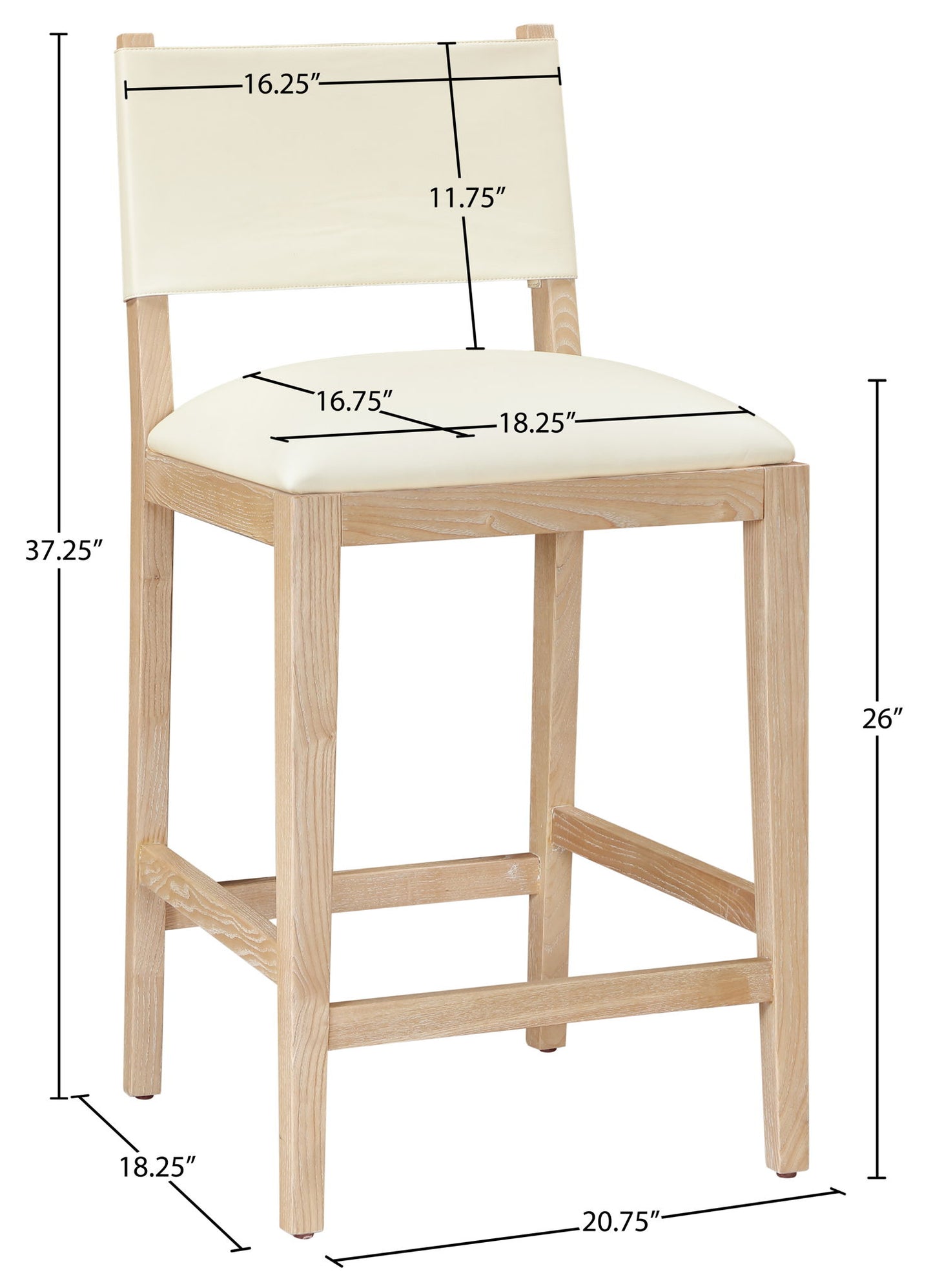 Avon - Vegan Leather Counter Stool
