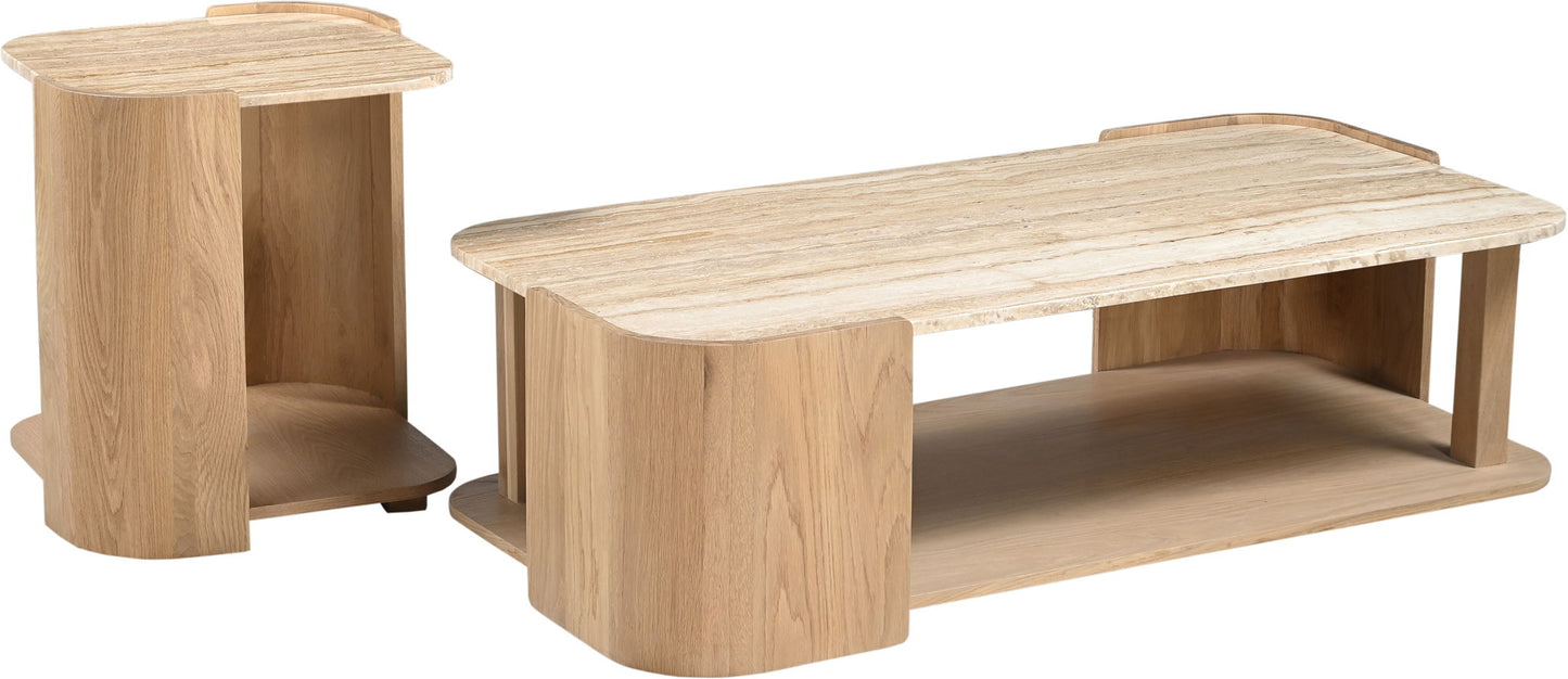 Calabria - Marble And Oak Wood Table