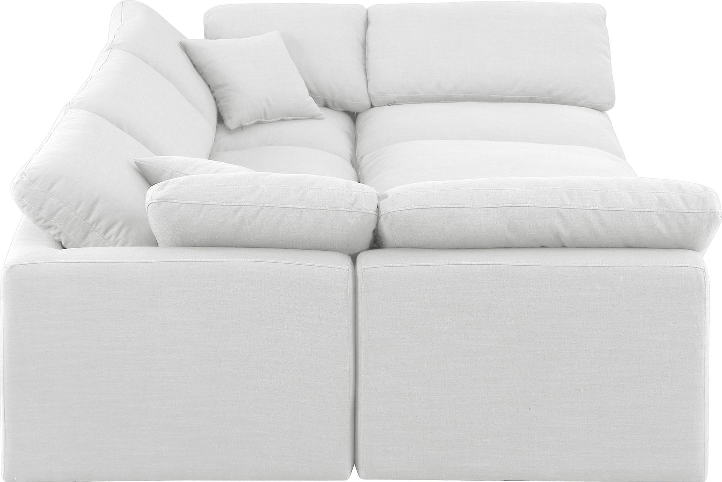 Indulge - Linen 6 Piece Modular Sectional - White