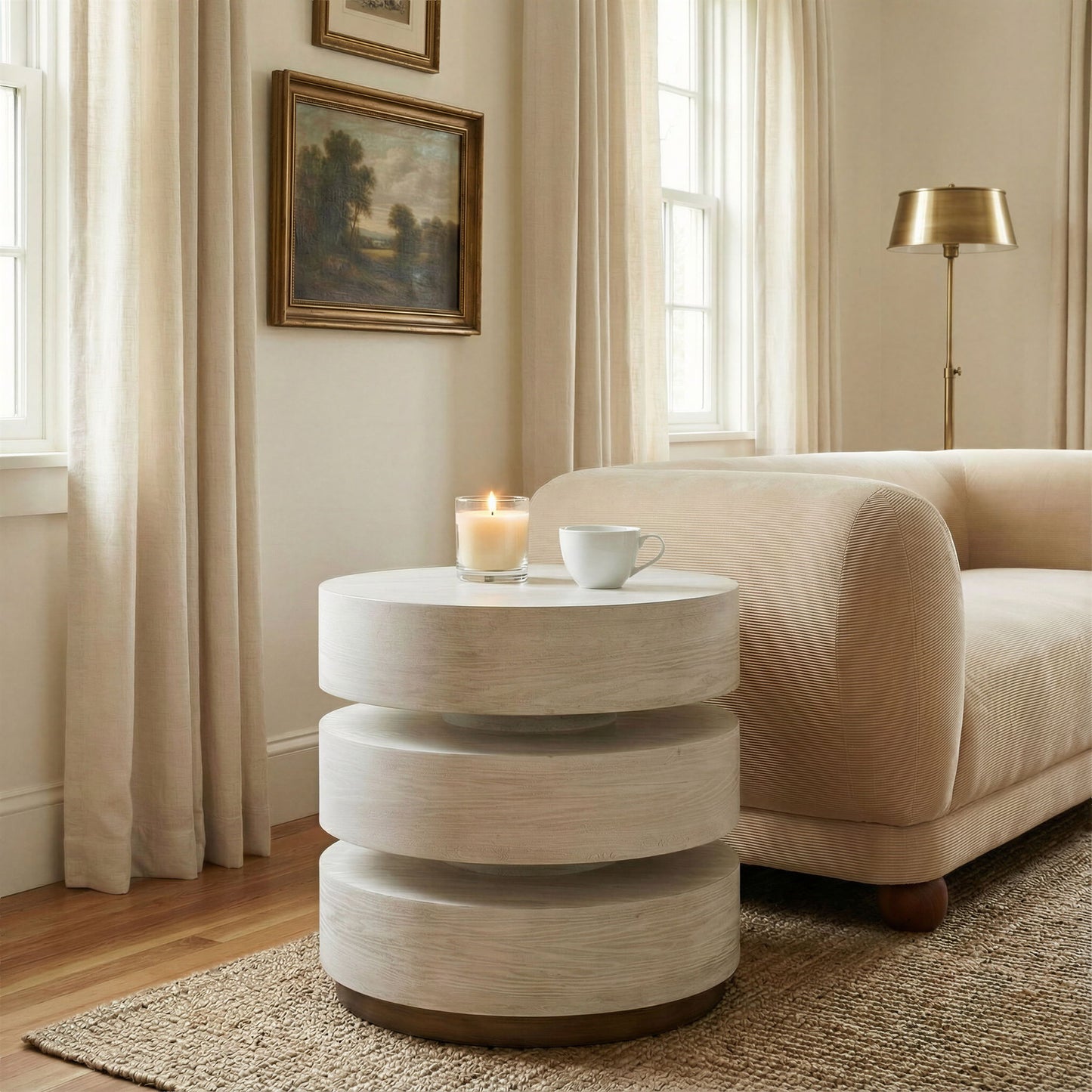 Laha - Side Table - Oak White