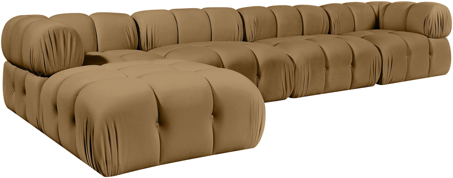 Orin - Fabric Velvet 5 Piece Modular Sectional