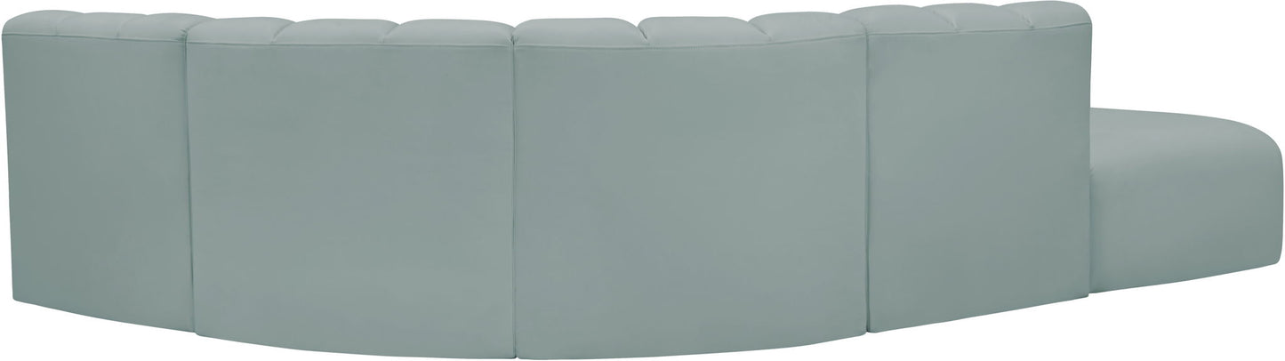 Arc - Faux Leather 5 Piece Corner Modular Sofa