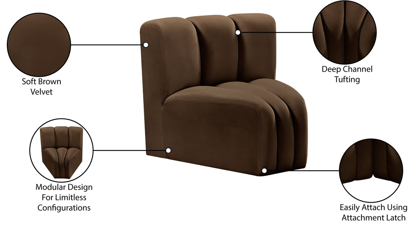 Arc - Velvet Curved Corner Chair