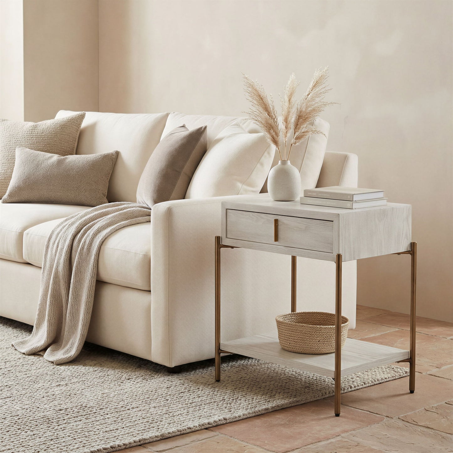 Yoru - Side Table - Oak White