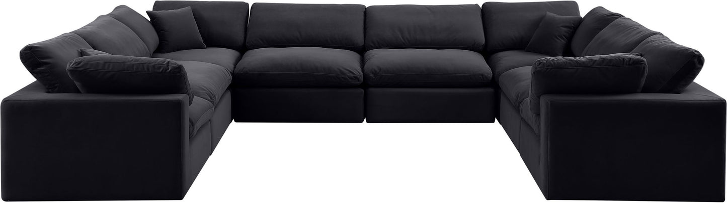 Comfy - 8 Piece Velvet Modular Sectional