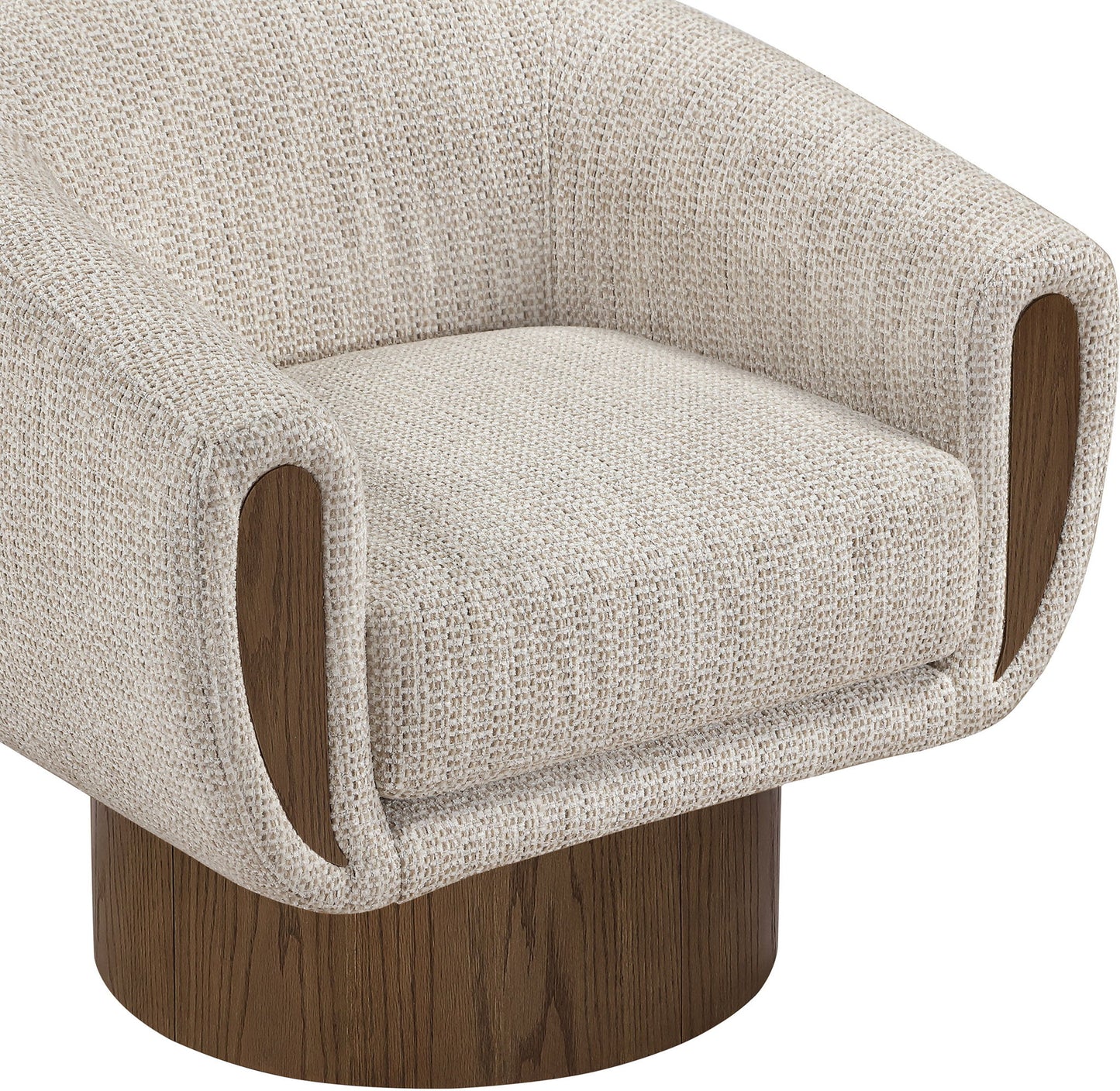 Avella - Interwoven Fabric Swivel Accent Chair