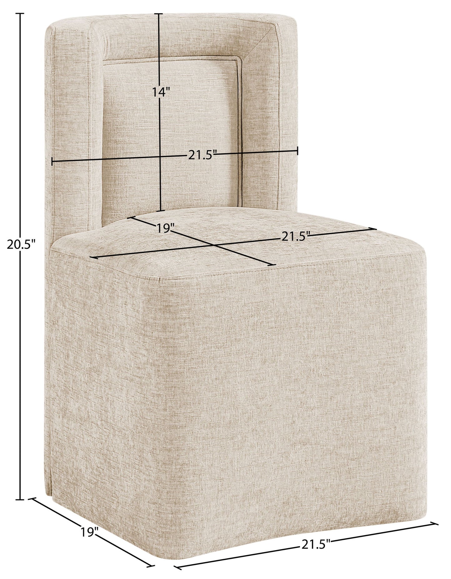 Duvina - Chenille Performance Fabric Dining Chair (Set of 2)
