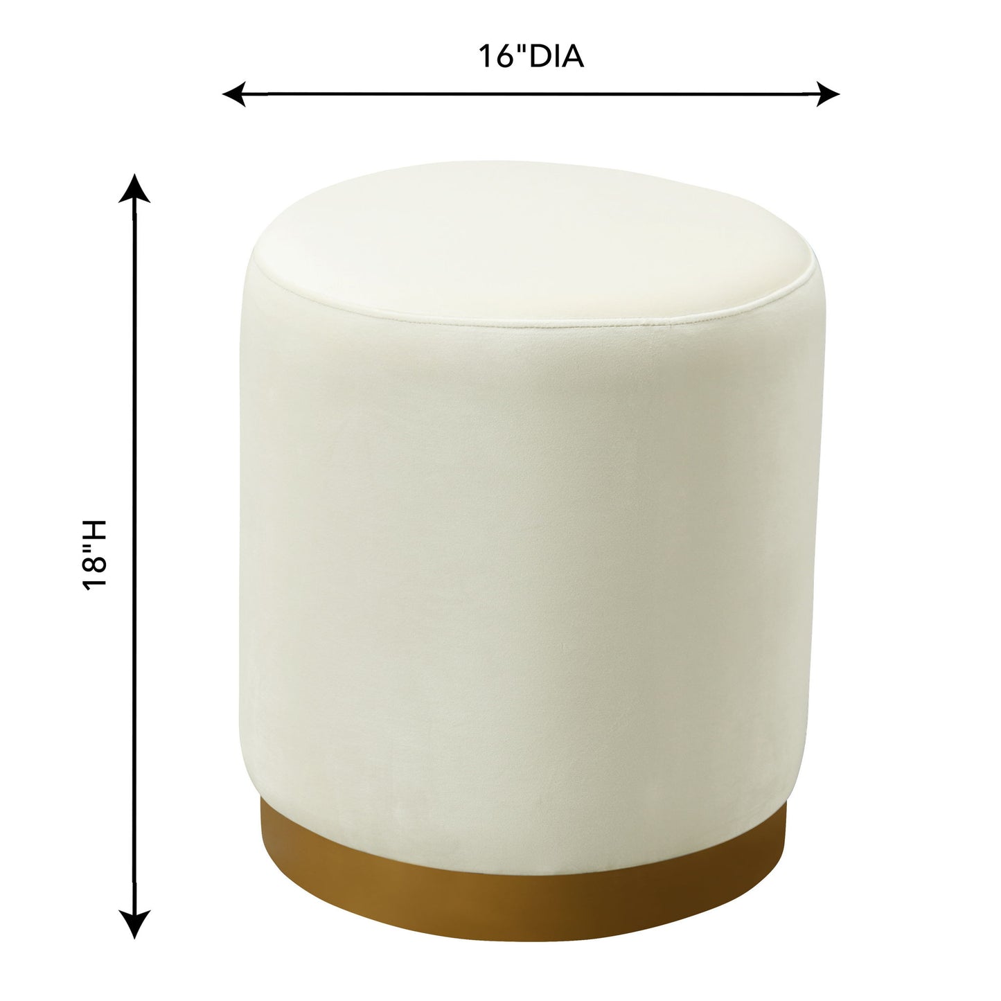 Opal - Velvet Ottoman