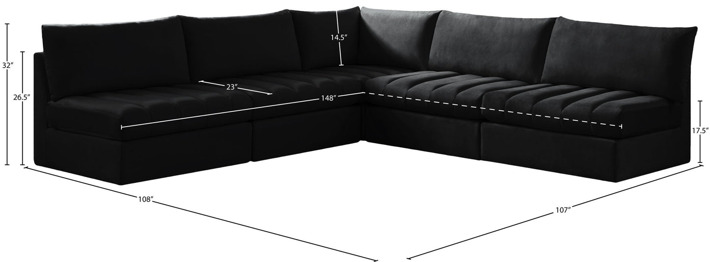 Jacob - Modular Corner Armless Sectional 5 Piece