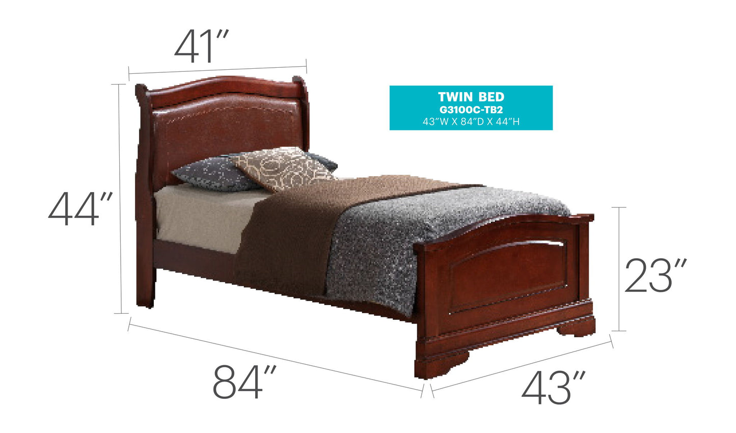 Glory Furniture - Louis Phillipe - Upholstered Bed