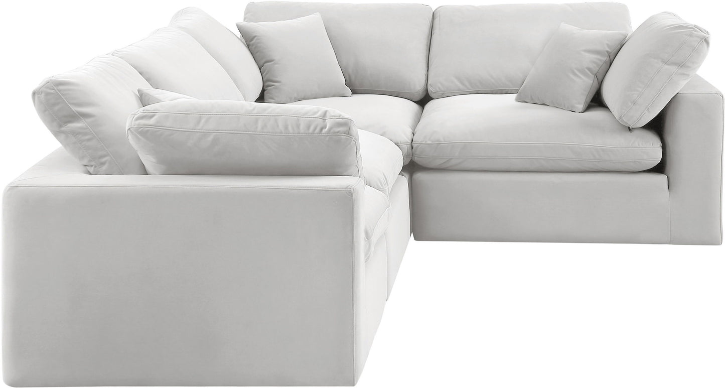 Comfy - 4 Piece Velvet Modular Sectional