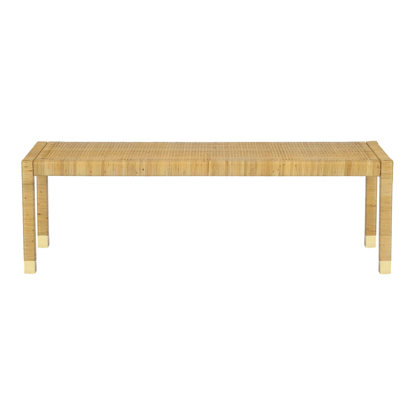 Amara - Woven Rattan Bench