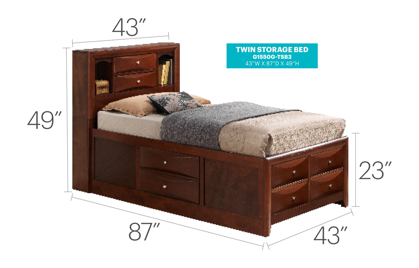 Glory Furniture - Marilla - Storage Bed