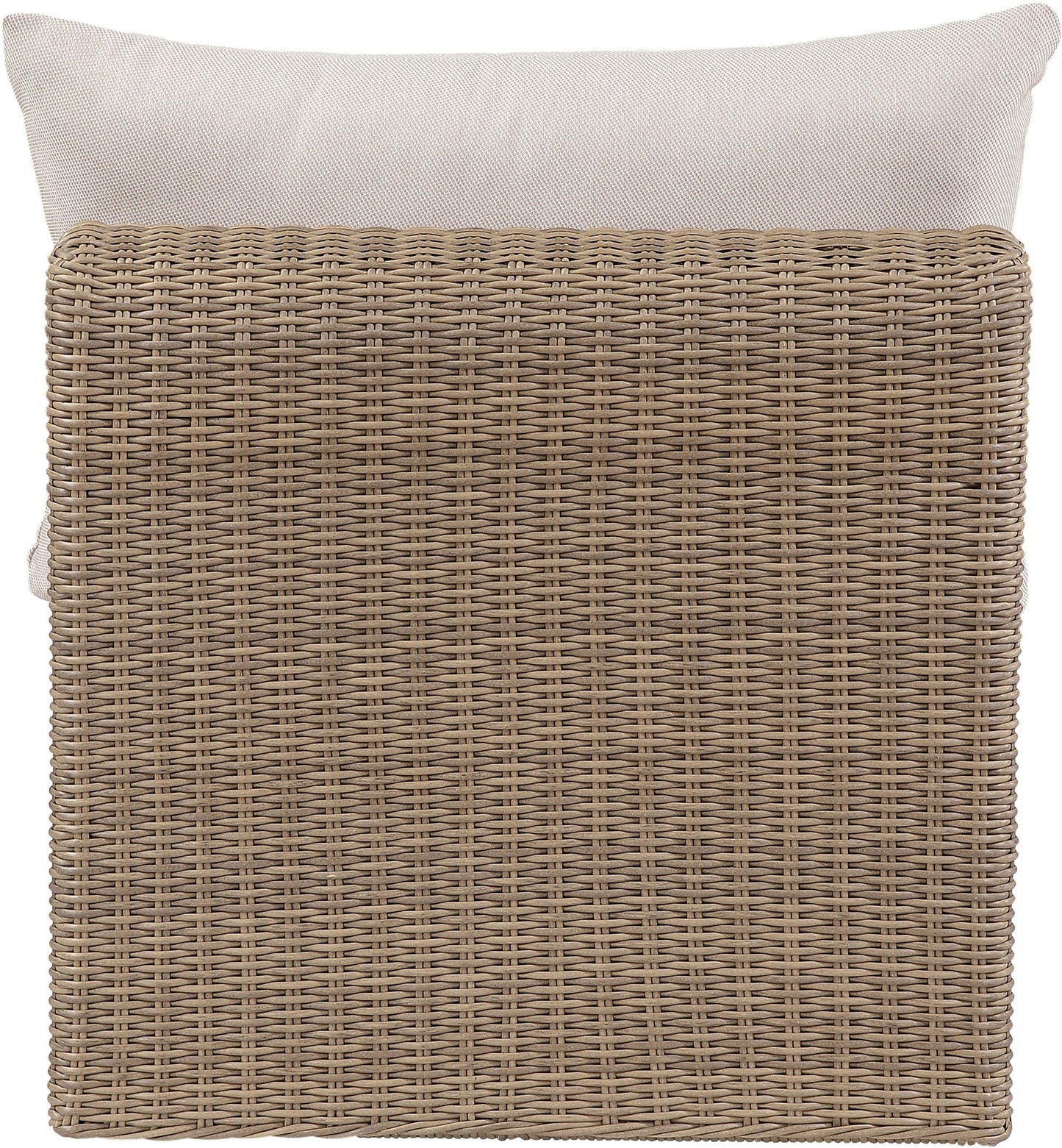 Seacrest - Olefin Water Resistant Fabric And Wicker Outdoor Patio Armless Chair