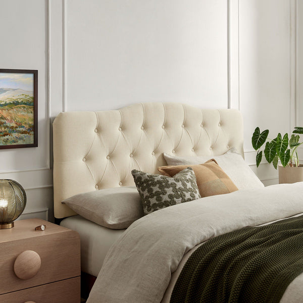 Annabel Upholstered Headboard - Queen, Linen