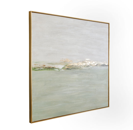 Coastal Horizon Framed Canvas - Green