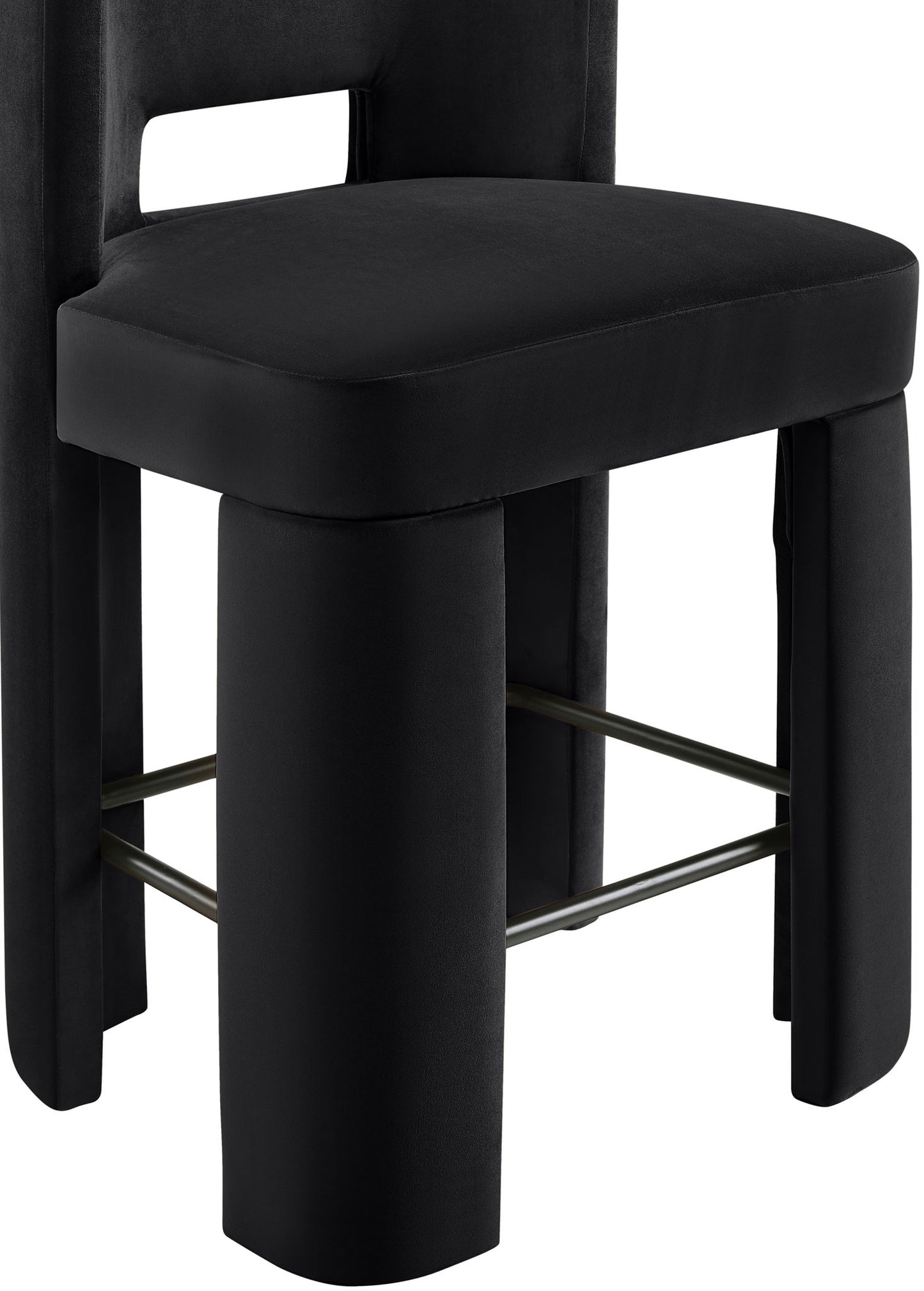 Zuno - Velvet Performance Fabric Upholstered Counter Stool (Set of 2)