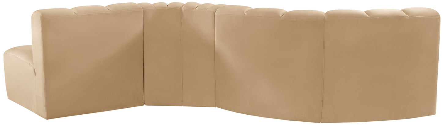 Arc - Velvet 5 Piece Modular Sofa
