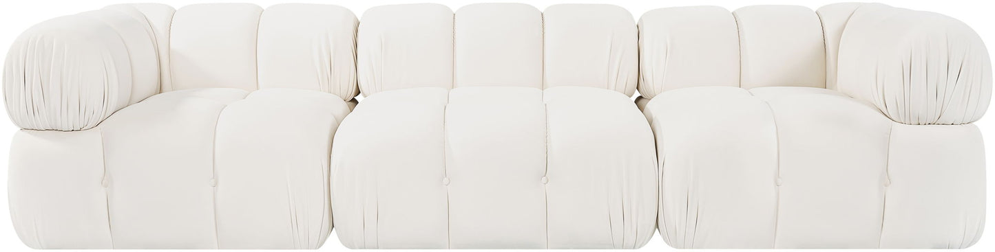 Orin - Velvet Performance Fabric Upholstered 3 Piece Modular Sofa
