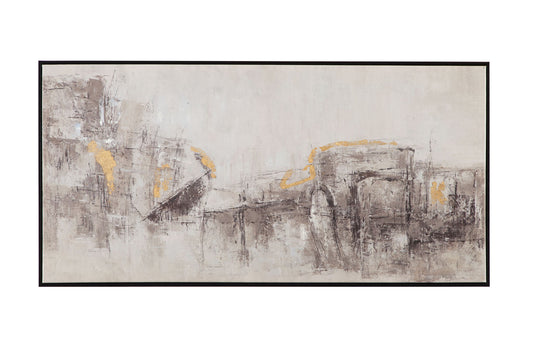 About Town Framed Canvas - Gray