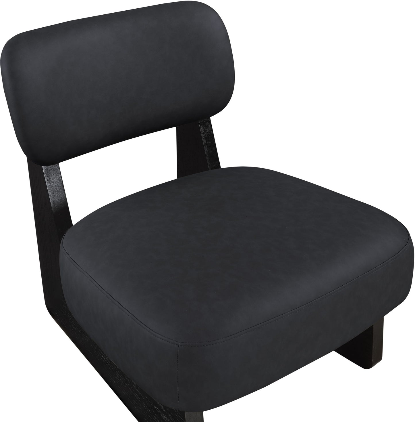 Vetra - Vegan Leather Upholstered Accent Chair With Black Base