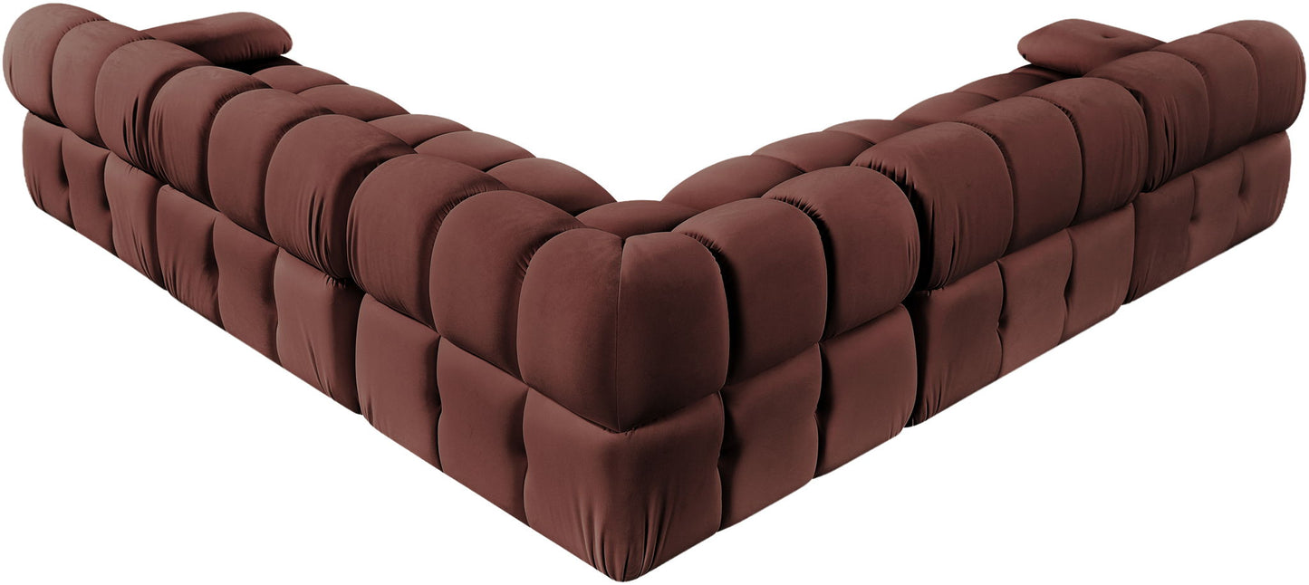 Orin - Velvet Fabric 5 Piece Modular Sectional