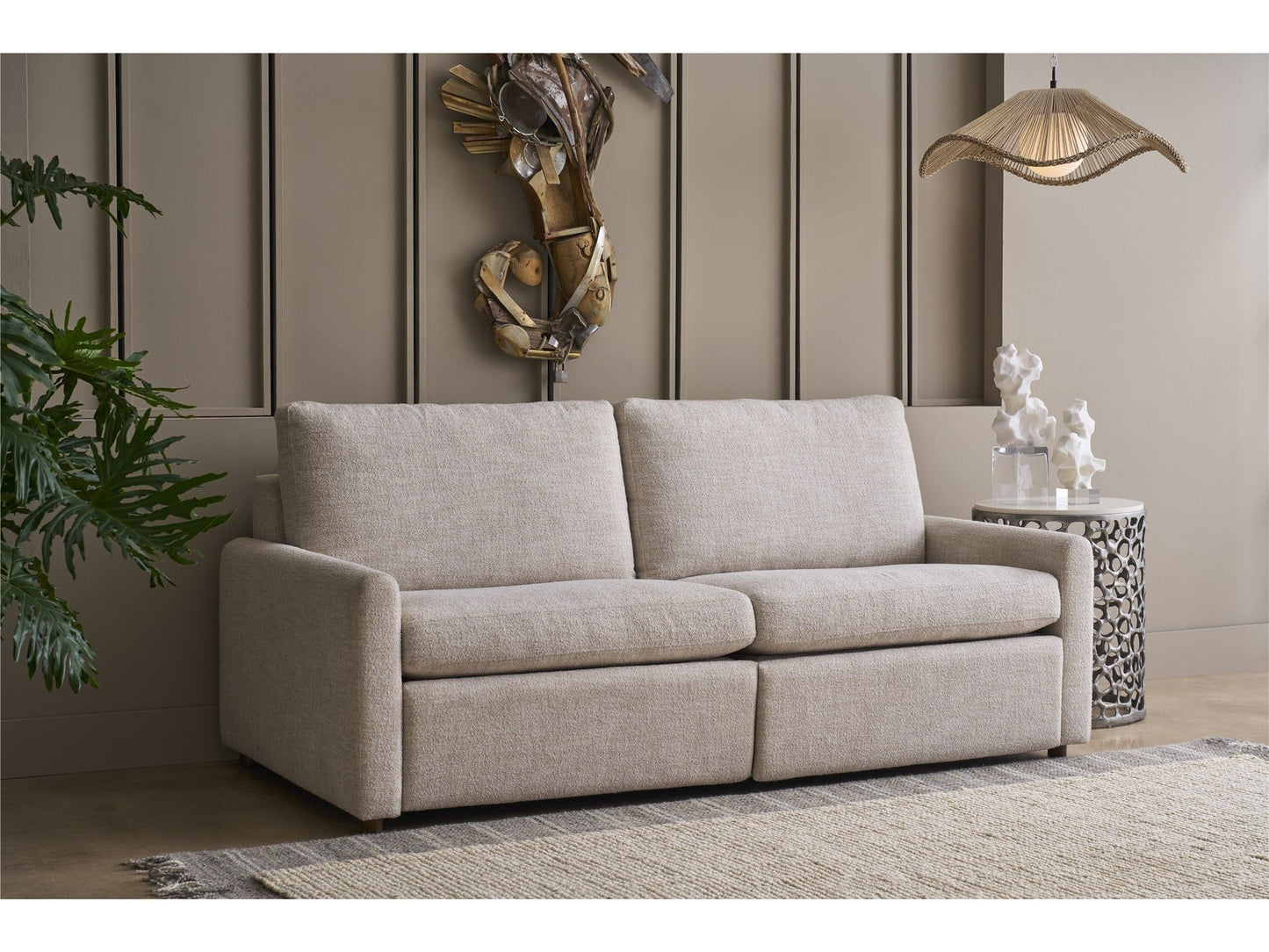 Hyde - Loveseat - White / Gray