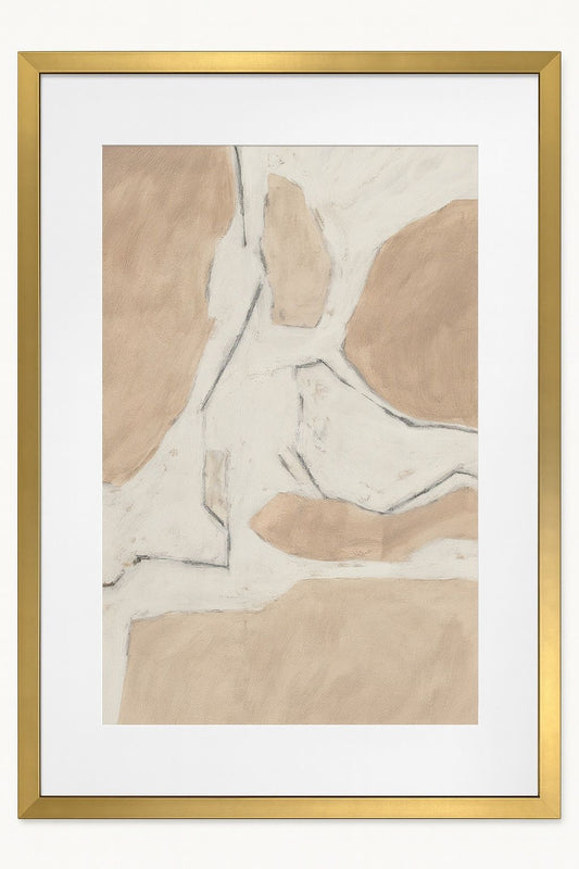 Conversations In The Mist Framed Print - Cream / White