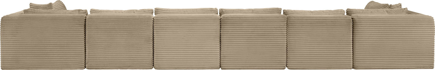 Shaggy - Fabric 8 Piece Modular U-Shaped Armless Sectional