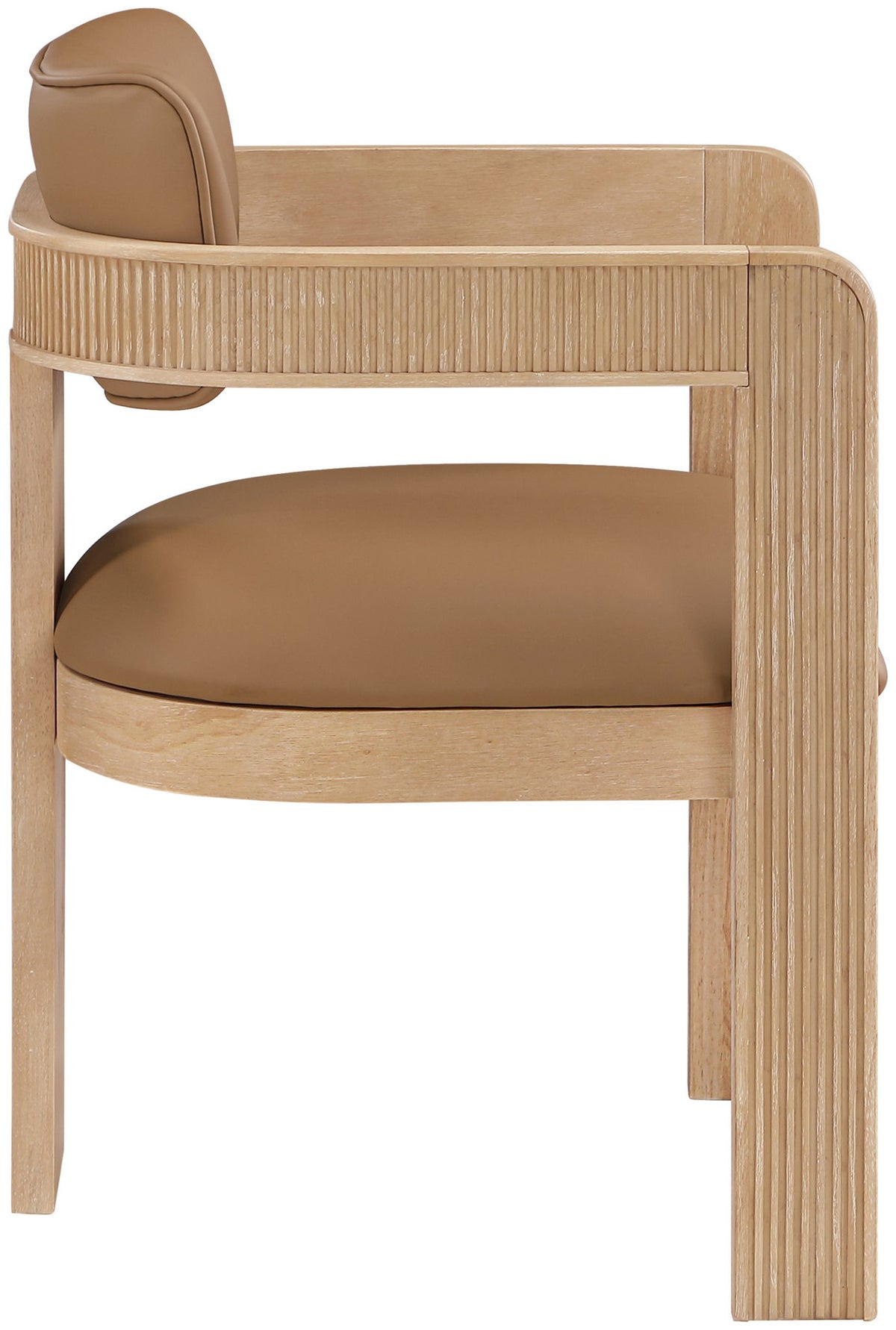 Sacha - Vegan Leather Upholstered Dining Chair With Natural Base (Set of 2)
