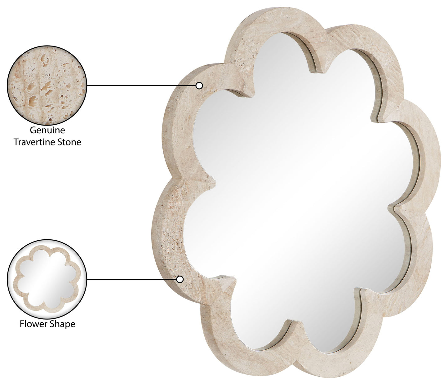 Vicenza - Genuine Marble Frame Mirror
