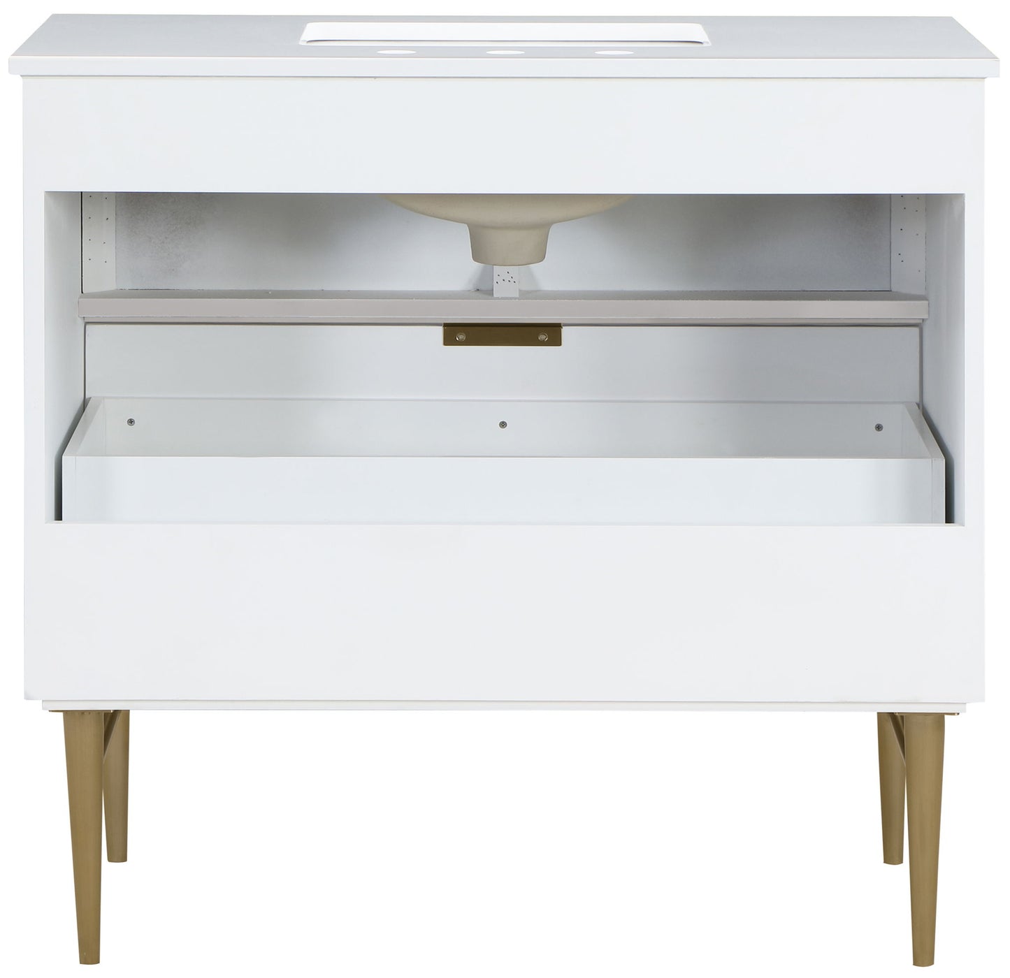Modernist - Bathroom Vanity With Gold Legs