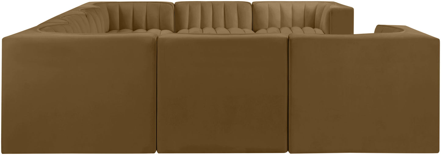 Rummi - Velvet Performance Fabric Upholstered Modular Sectional