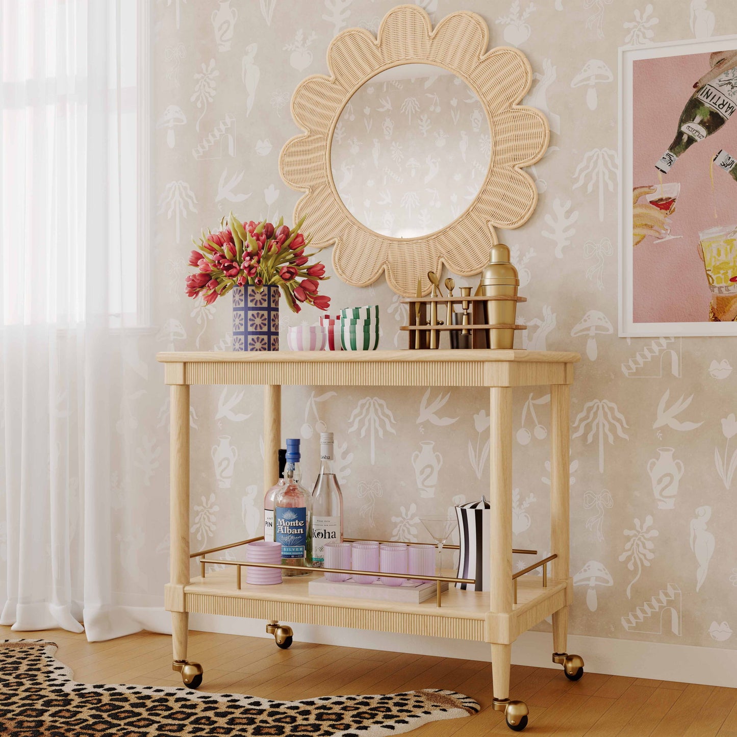 Slosh - Bar Cart - Natural Ash