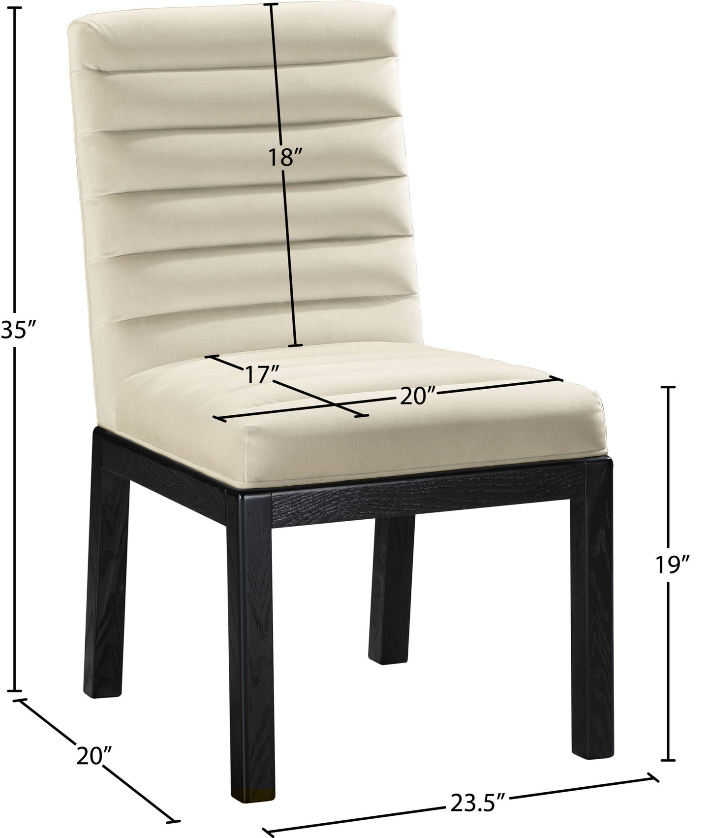 Evelyn - Dining Chair With Black Legs
