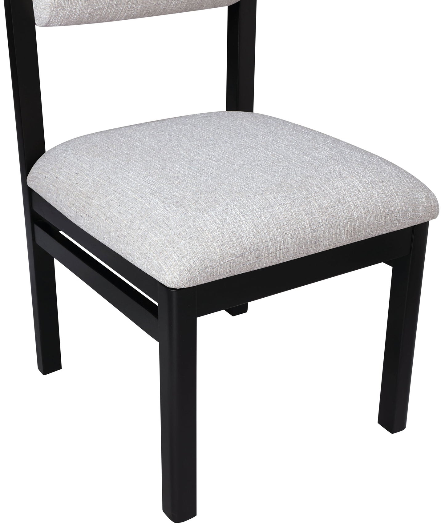 Roundhill - Fabric Dining Chair (Set of 2) - Black Frame