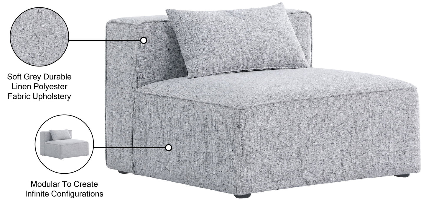 Cube - Linen Armless Chair
