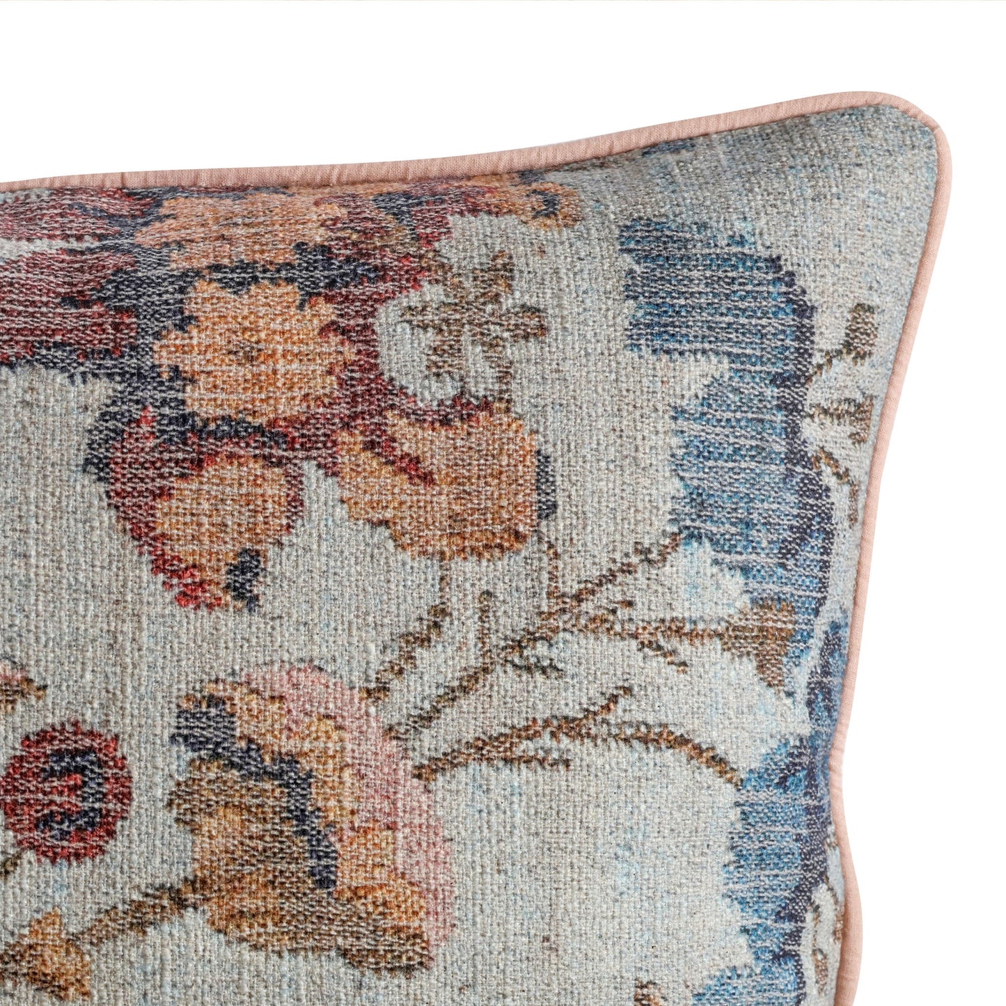 Taman - 20" Natural Cotton Accent Pillow Cover - Autumn Florals