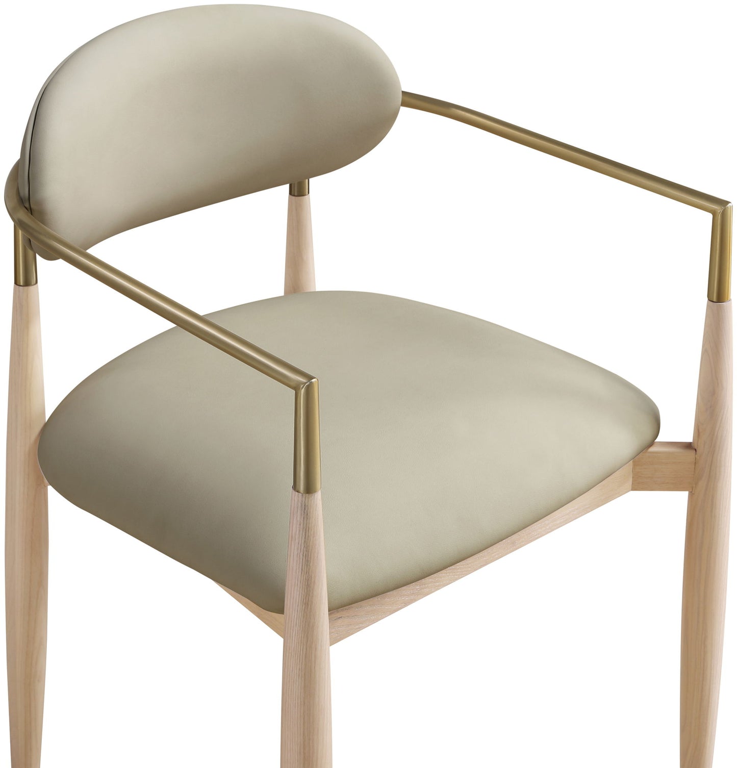 Riccio - Dining Arm Chair (Set of 2) - Natural And Gold Frame