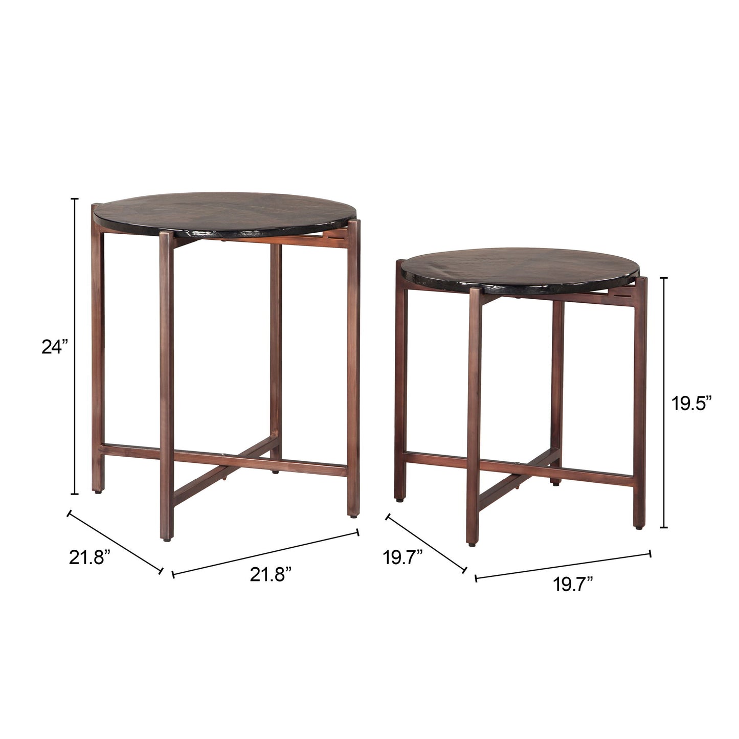 Gema - Coffee Table Set - Bronze