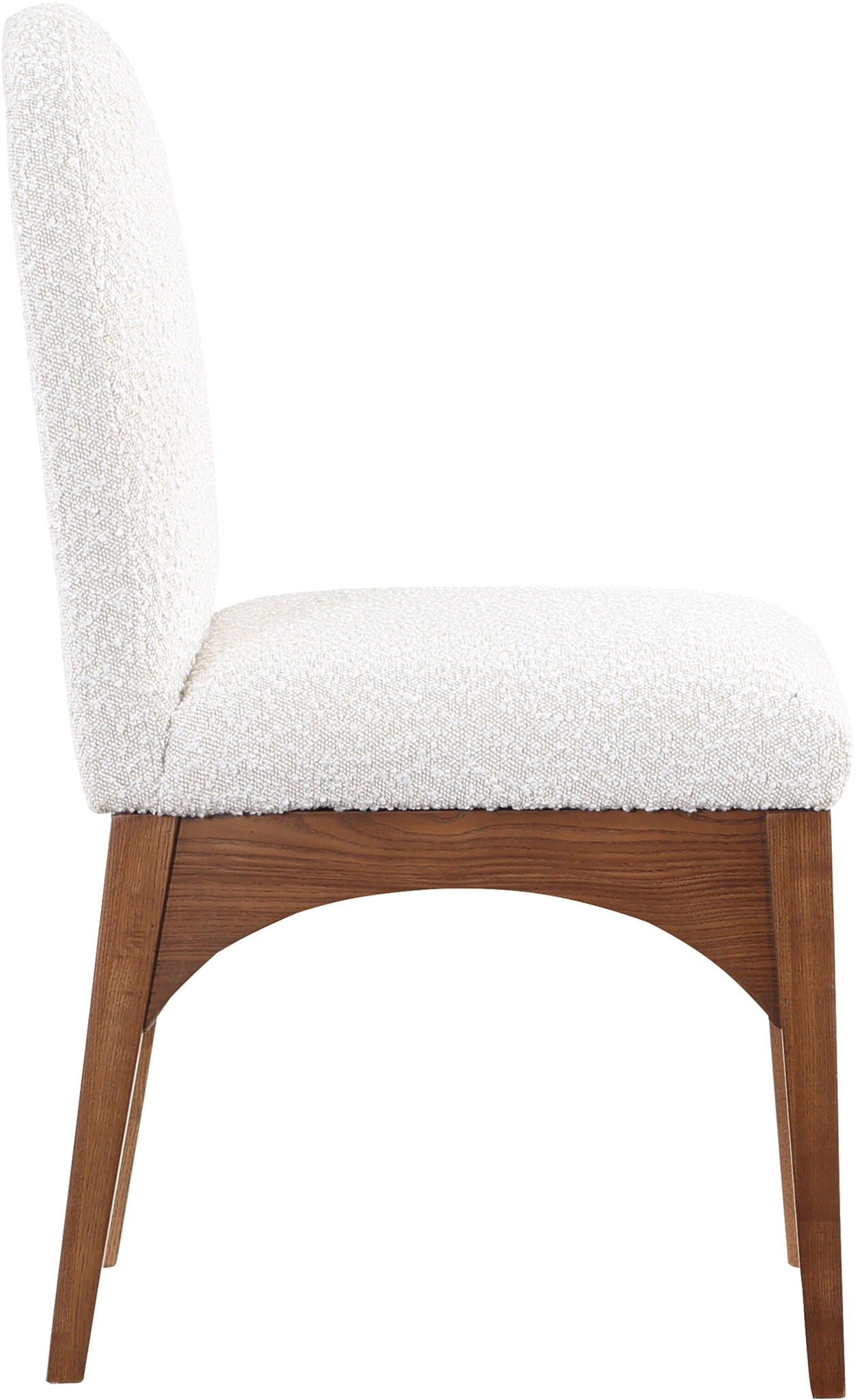 Waldorf - Boucle Dining Side Chair With Brown Legs