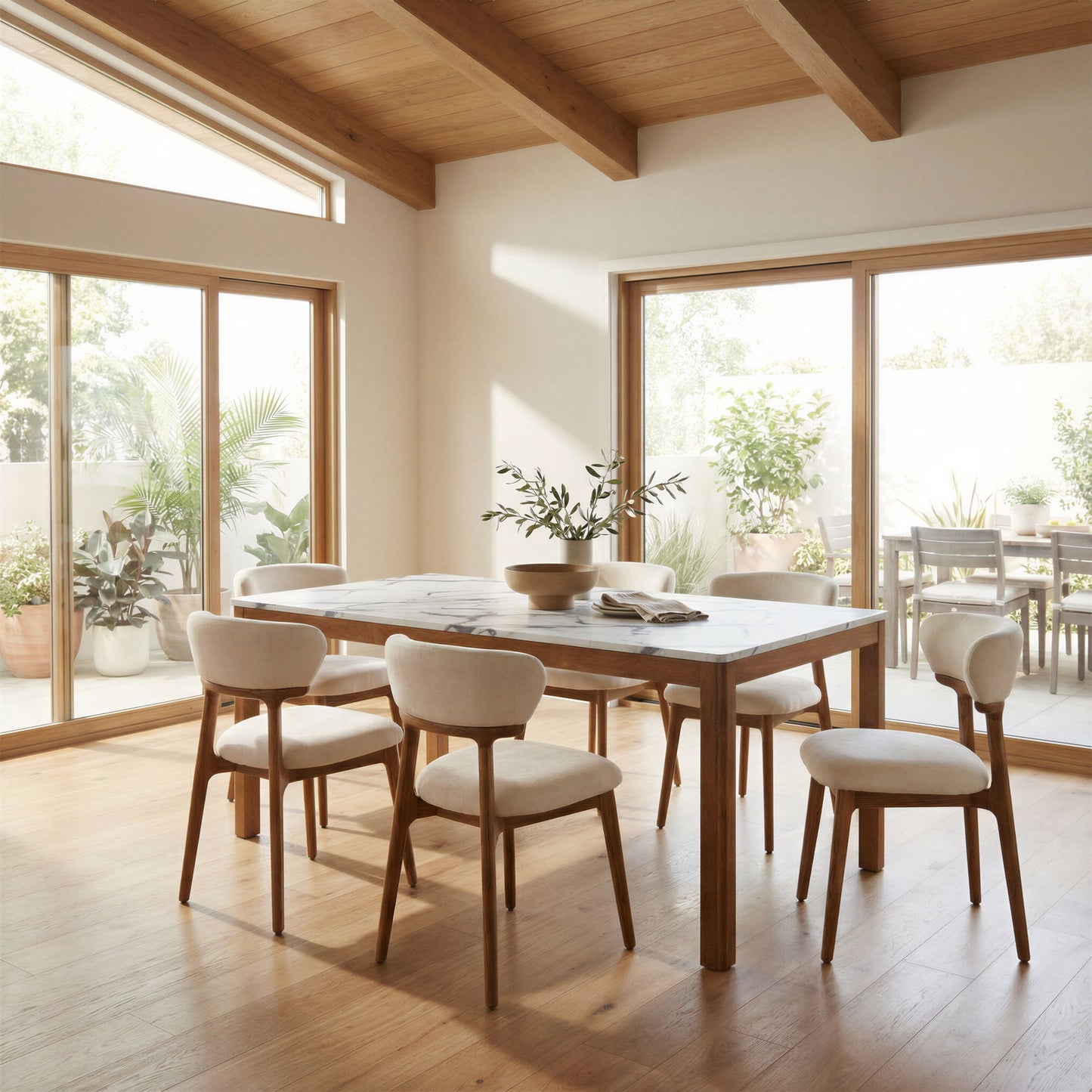 Cedar - Dining Chair (Set of 2) - White / Walnut