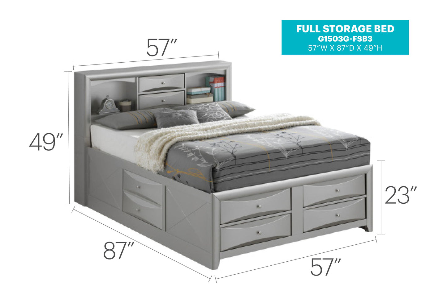 Glory Furniture - Marilla - Storage Bed