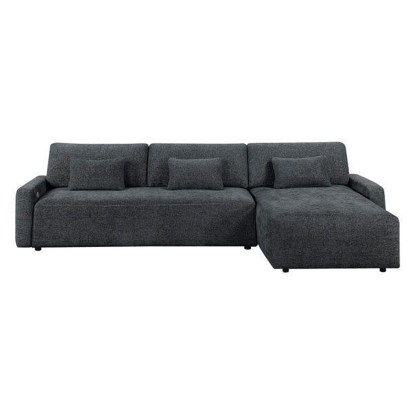 Cumulus 2-Piece Sectional with Convertible Queen Sleeper and Right Side Chaise