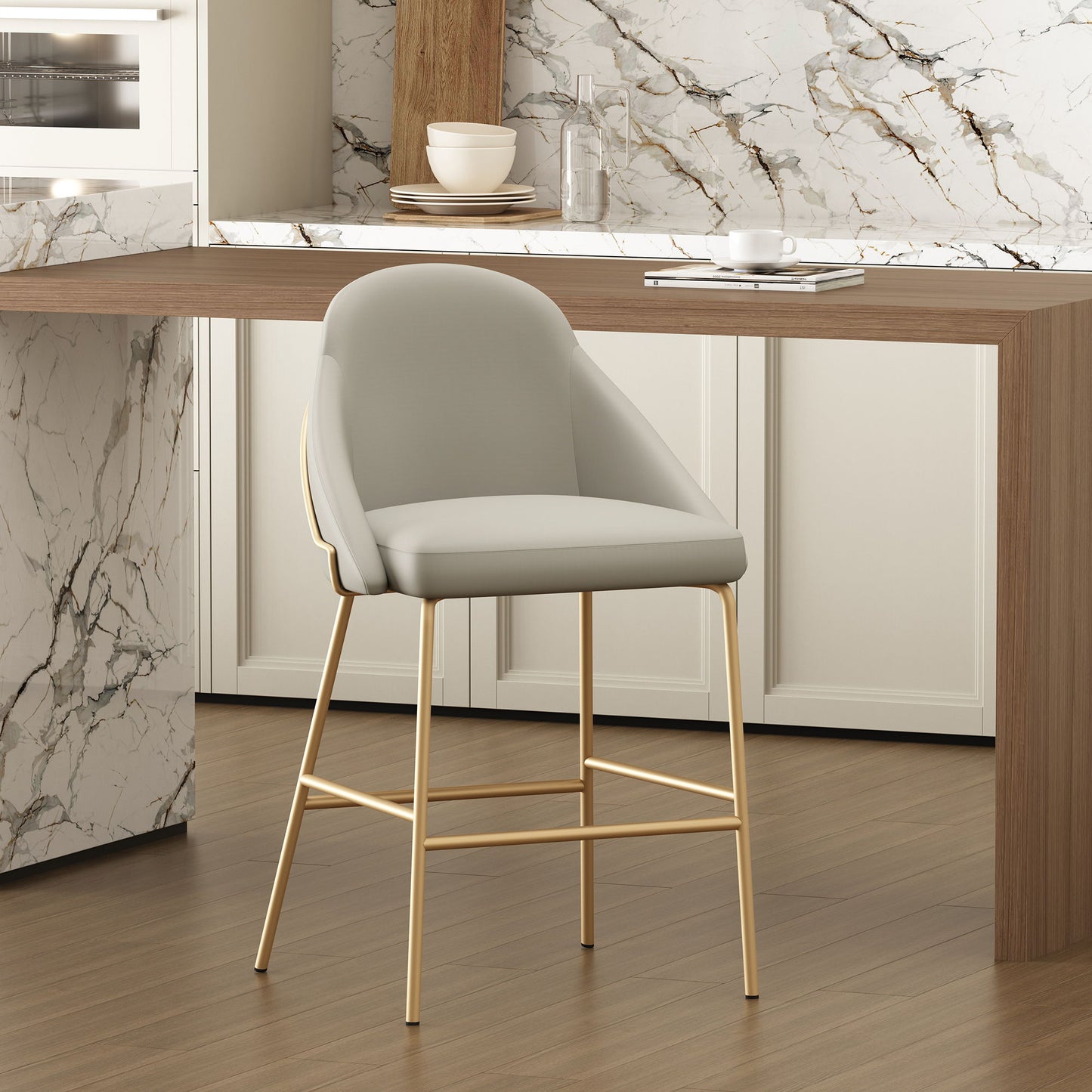 Manhattan Gracie - Counter Stool With Gold Base
