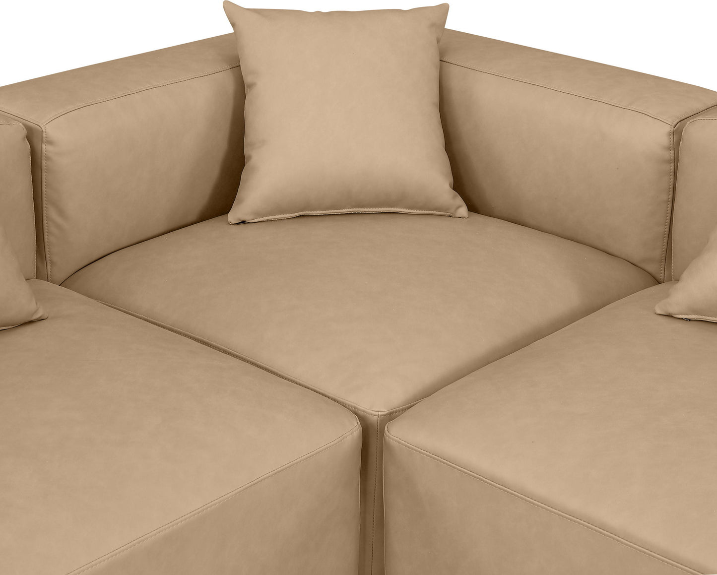 Cube - 6 Piece Modular Corner Sectional - Tan