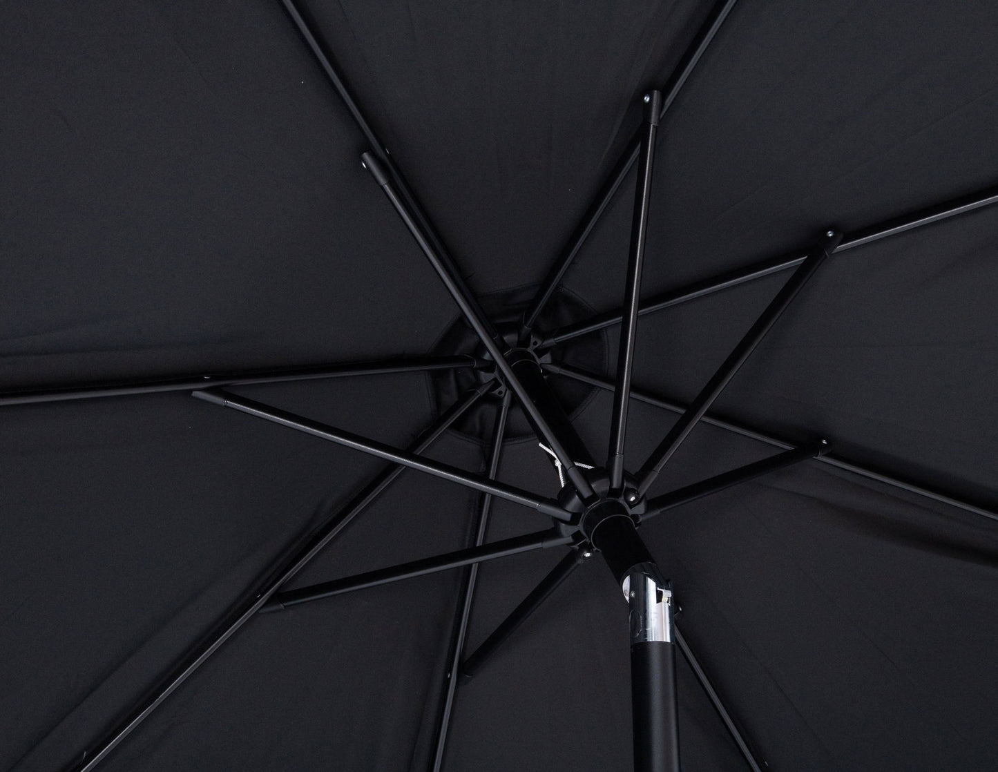 Amalfi - Aluminum Patio Umbrella - Light Brown Base / Black Pole