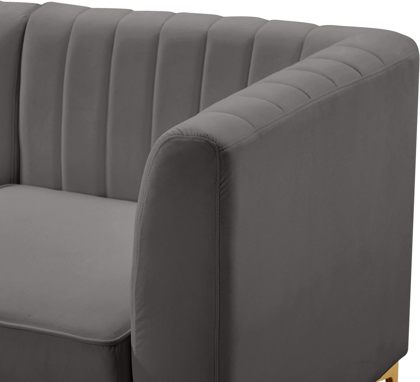 Alina - 8 Piece Velvet Modular Sectional