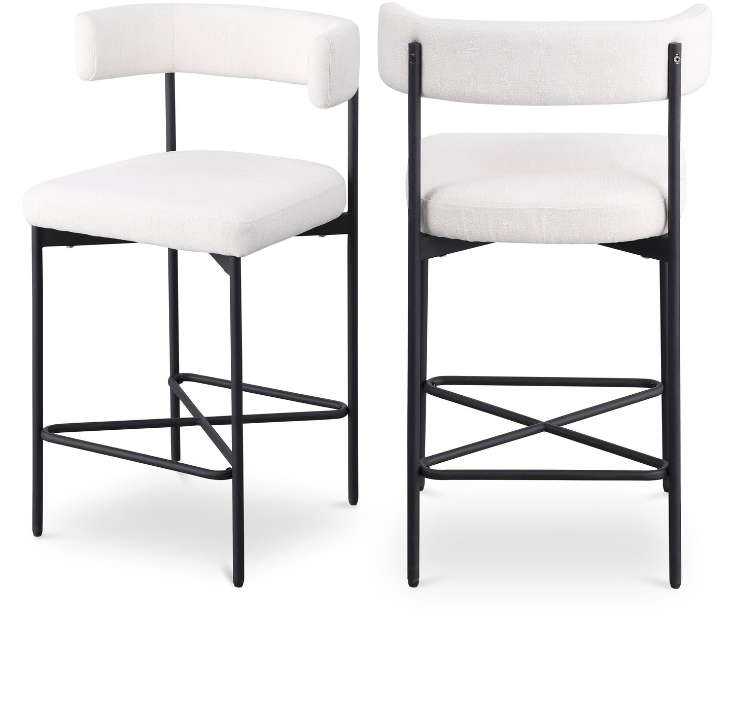 Rivage - Durable Stool With Black Frame (Set of 2)
